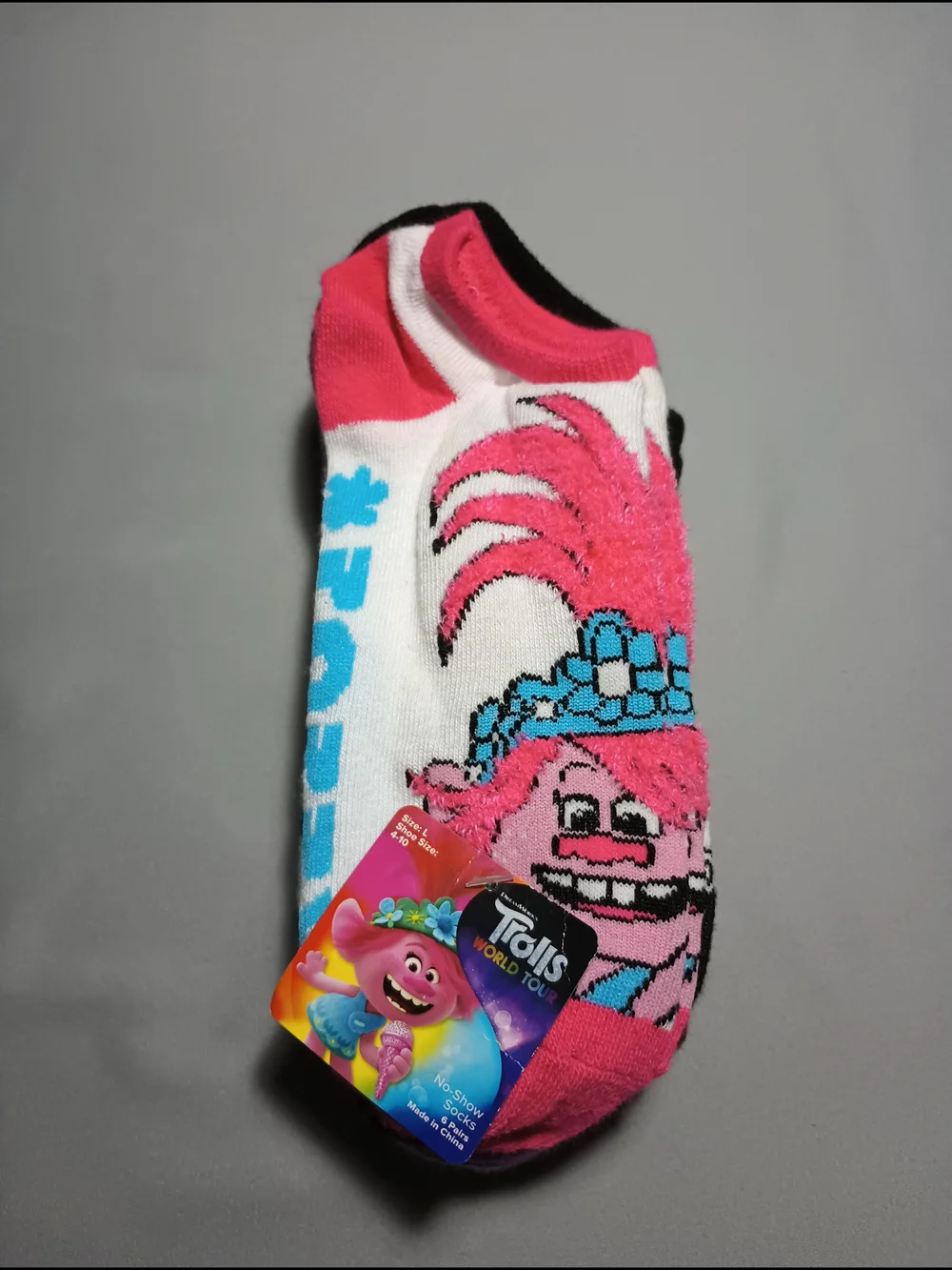 Dreamworks Trolls World Tour Girls' No Show Socks